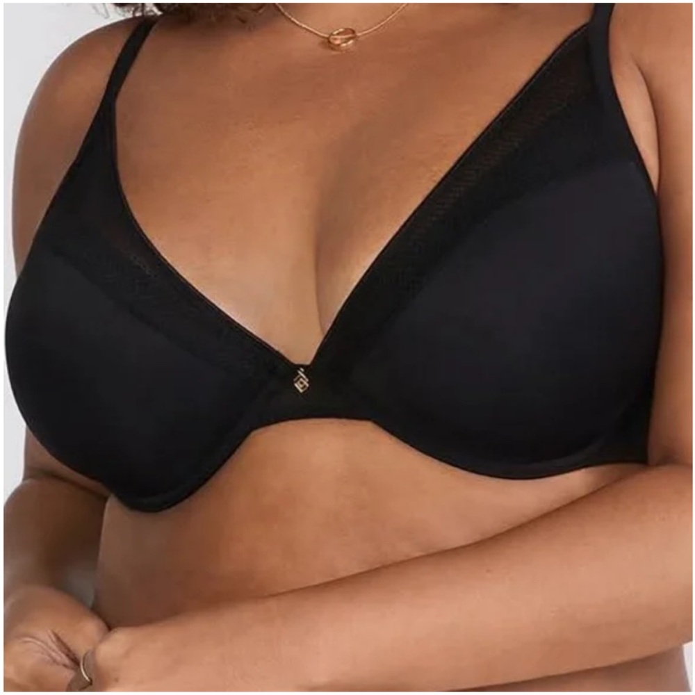 Third Love Bra 38B Lace Black Geo Soft Intimates